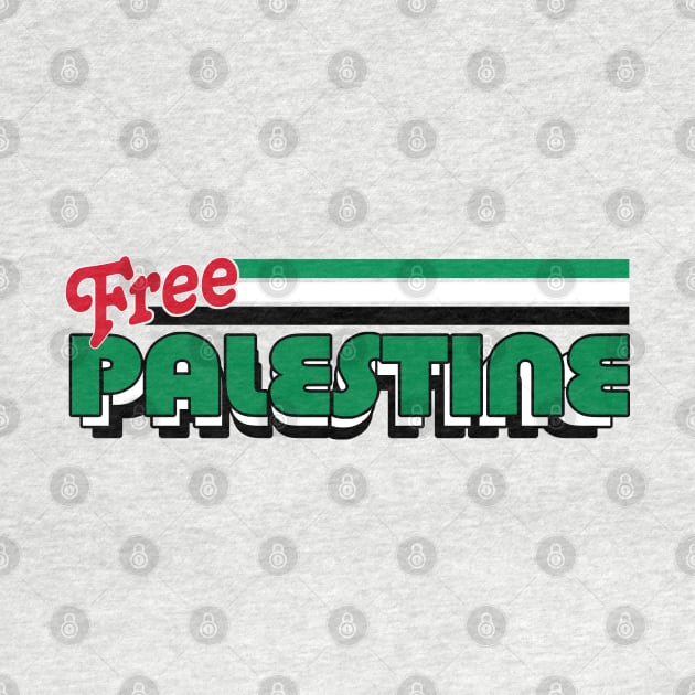 Free Palestine / Retro Style Design by DankFutura